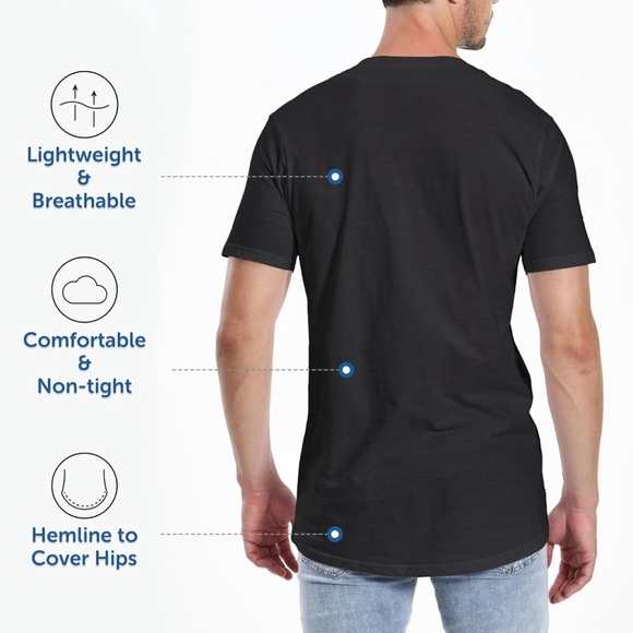 Comfneat Men's 4-Pack Basic Tee Crew Neck Cotton T-Shirts Light Undershirts - Picture 5 of 5